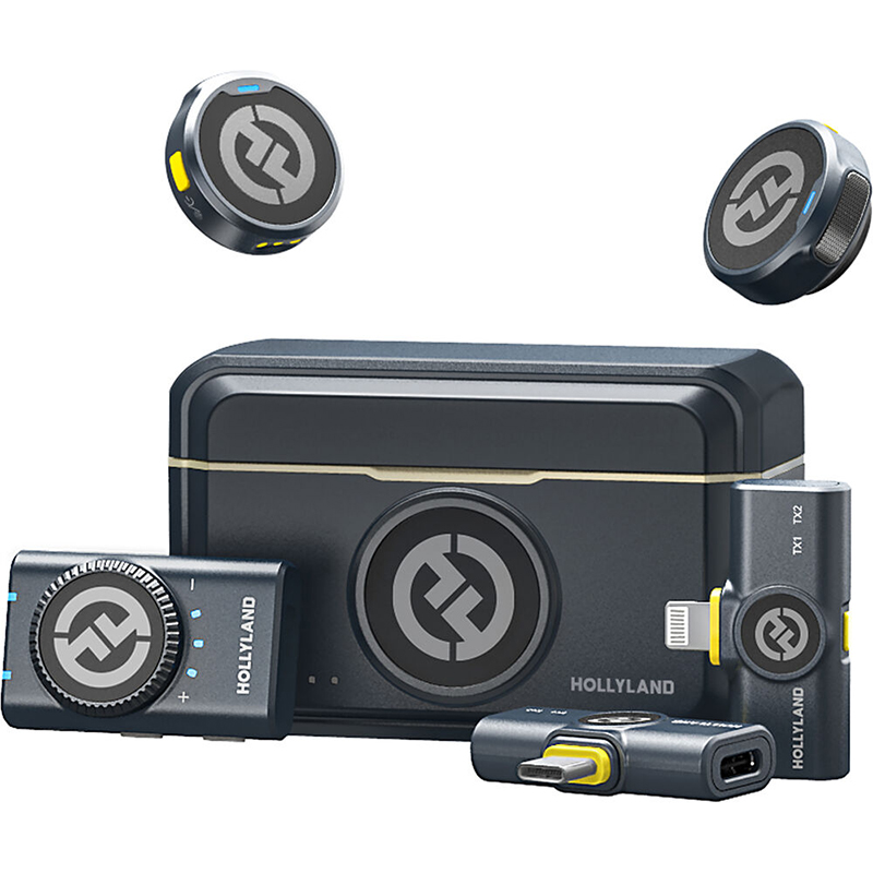 Micrófono Lavalier Inalámbrico Hollyland Lark M2 Duo para Cámaras