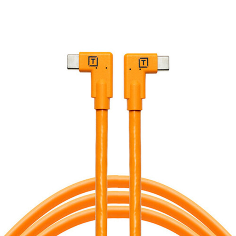Cable USB-C a USB-C Dual Right Angle Tether Tools CUC15RT2RT-ORG