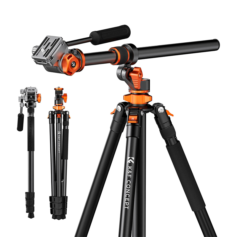 Tripié/Monopié K&F Concept T254A7+FH-03 Aleación Aluminio c/Cabeza de Video (KF09.137)
