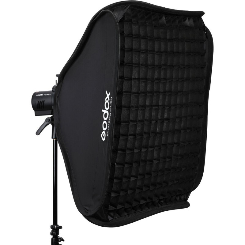 Caja Suavizadora Godox 60x60 cm. con Grid y Bracket S2 para Flash Speedlite SGGV6060