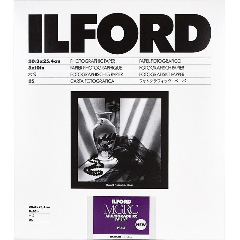 Papel Ilford Multigrado IV RC DELUXE 8x10 con 25 hojas PERLA