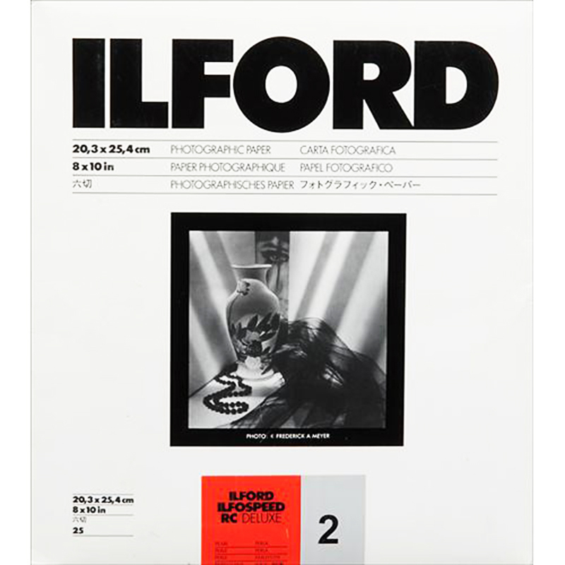 Papel Ilford Ilfospeed RC DELUXE 8x10 Grado 2 con 25 hojas PERLA