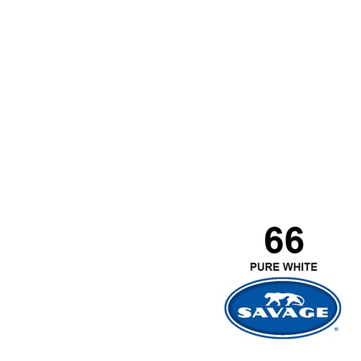 Ciclorama de Papel SAVAGE 1.35x11mts. #66 PURE WHITE