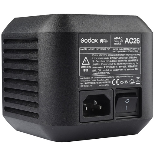Adaptador de Corriente Godox AC26 para AD600 Pro
