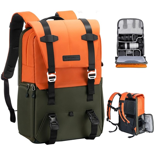 BackPack K&F Concept Beta 20L Naranja/Verde Militar (KF13.087AV1)