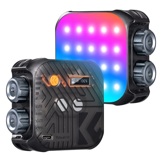 Lámpara Led RGB Portátil K&F Concept L01 color Negro (KF34.036)