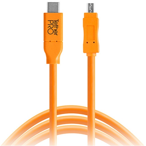Cable USB-C a Mini USB 2.0 8-Pin Tether Tools CUC2615-ORG